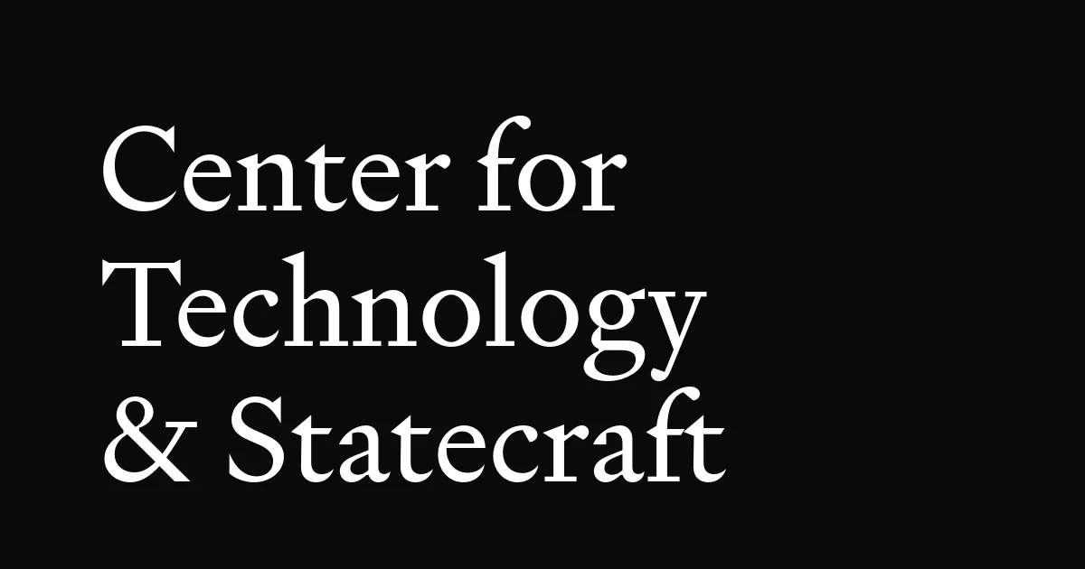 Center for Technology and Statecraft project branding