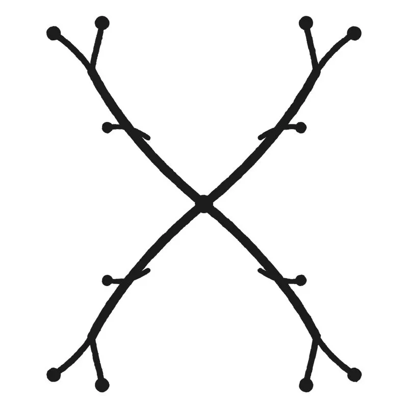 Branching black chi symbol