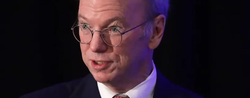 Eric Schmidt speaking at a National Security Commission on Artificial Intelligence conference